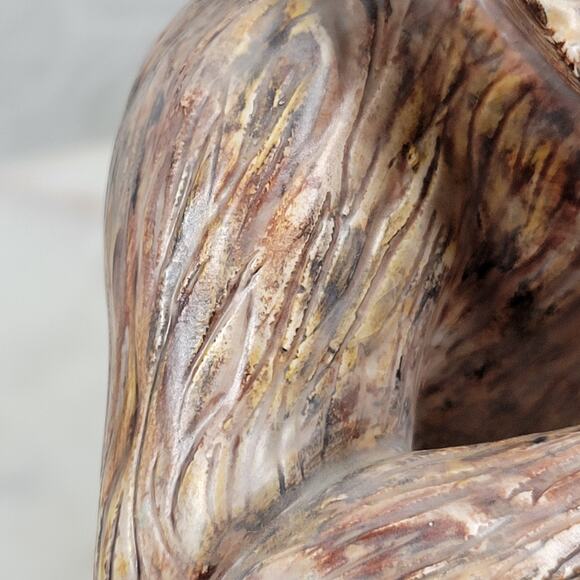 Vintage 1968 Monkey Sculpture 6" Brown Signed Beacox Ceramic Figurine Statue - Picture 16 of 16